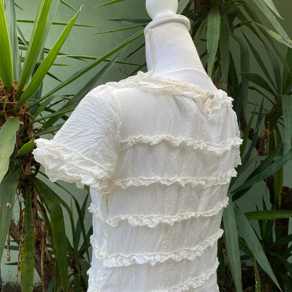 J Crew Cream Ruffle Dress - Picture 6 of 12